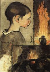 Louis Anquetin Child's Profile and Study for a Still Life China oil painting art